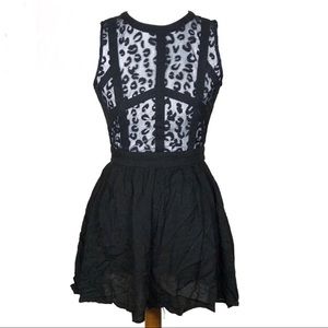 Nameless black lace fit & flare mini dress small